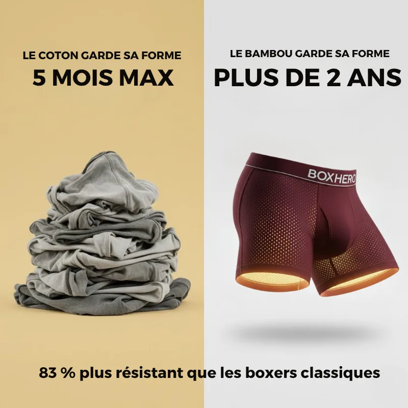 BOXHERO 2.0 EN FIBRE DE BAMBOU - CONFORT RÉVOLUTIONNÉ TOUT AU LONG DE LA JOURNÉE