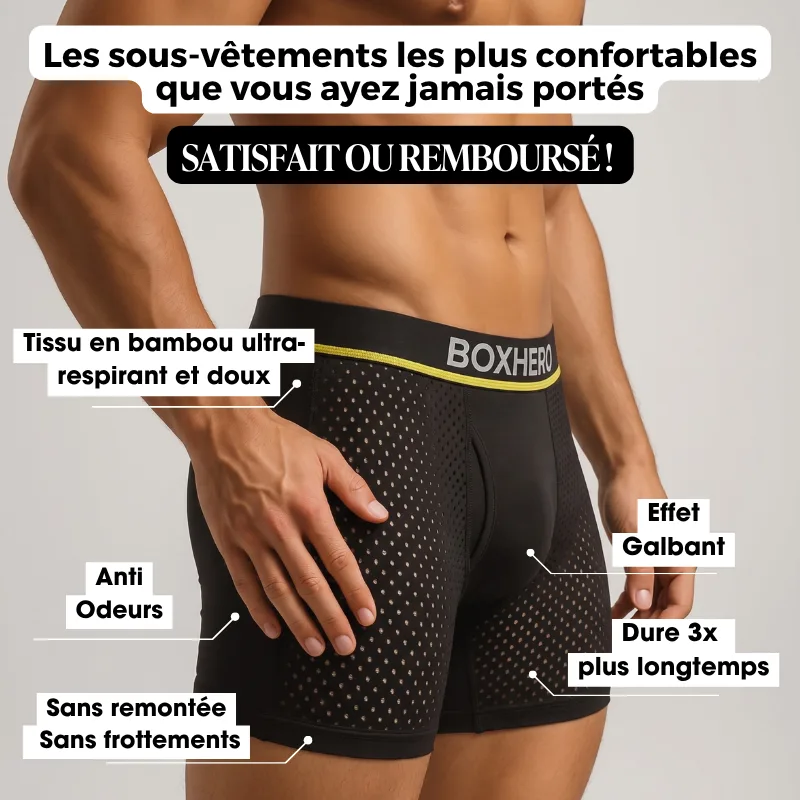 BOXHERO 2.0 EN FIBRE DE BAMBOU - CONFORT RÉVOLUTIONNÉ TOUT AU LONG DE LA JOURNÉE